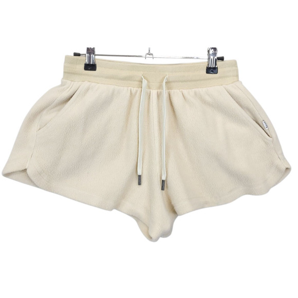 Feat Blanket Blend Pull On Shorts Drawstring Waist Pockets Women S Beige Comfy - Picture 1 of 10